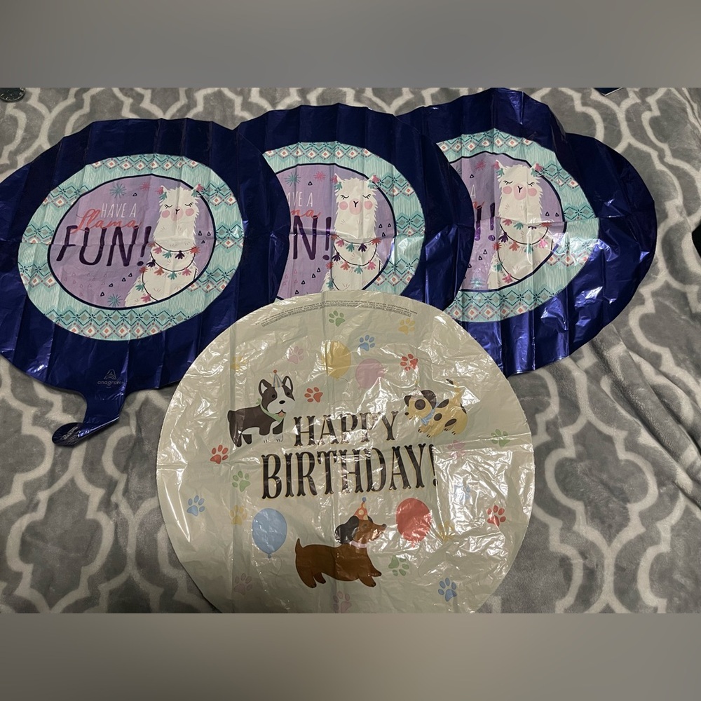 Helium foil balloons, 18”, new